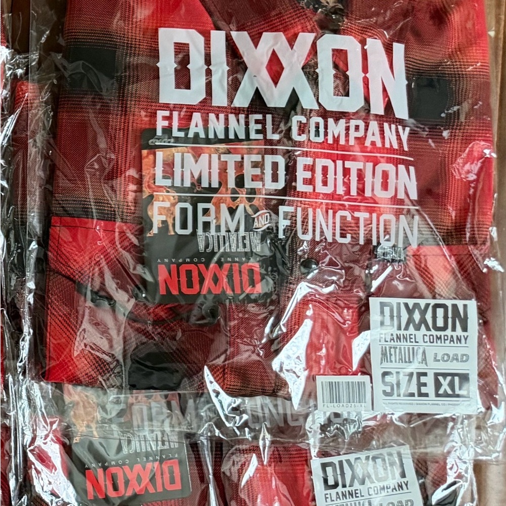 Sold out METALLICA Load XL DIXXON Limited Edition Red&Black Flannel Extra Large